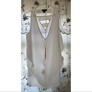 Thalia Sodi White Blouse Size: L
